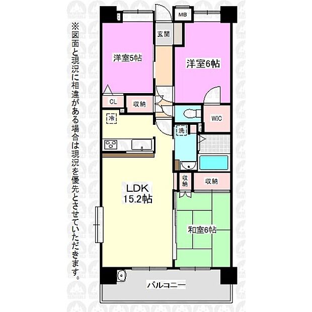 日神パレステージ上福岡(3LDK) 7階の間取り図