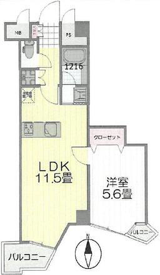 リレント新宿(1LDK) 7階の内観