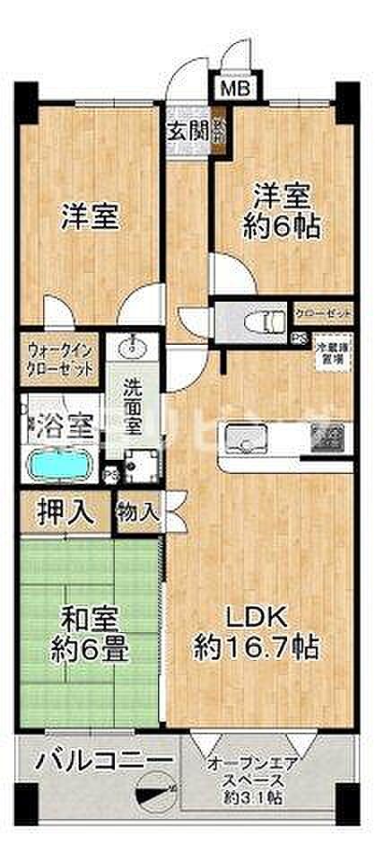 グランシティ湘南江ノ島(3LDK) 1階/102の間取り図