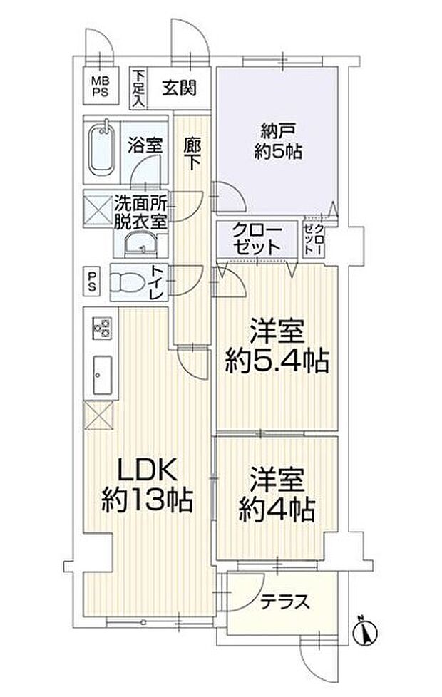レクセル湘南平塚(2SLDK) 2階の内観