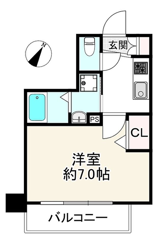 アスヴェル新大阪ＳＯＵＴＨ(1K) 11階の間取り図