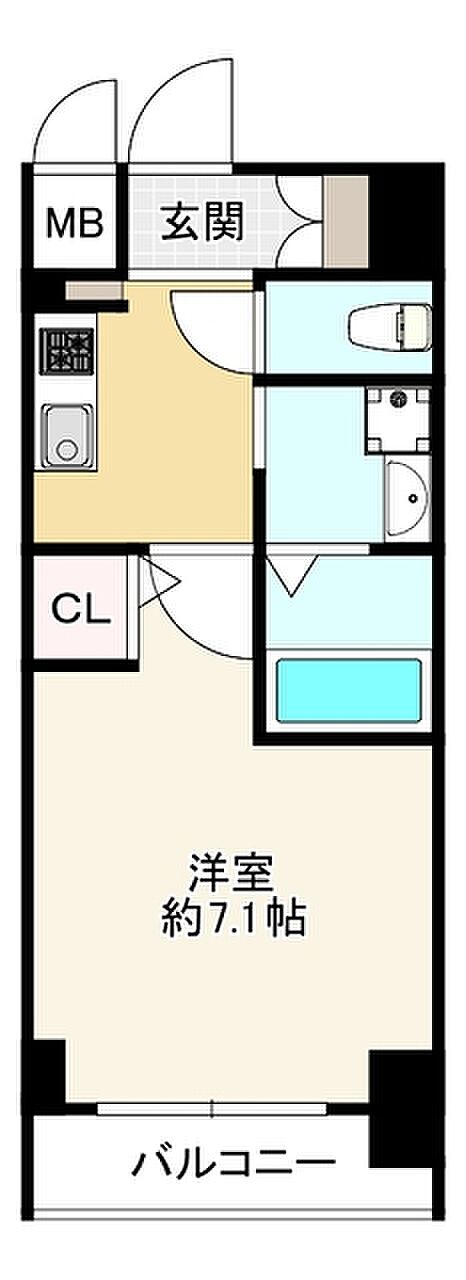 スプランディッド大阪ＷＥＳＴ(1K) 4階の間取り図