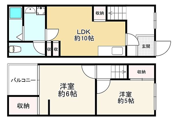 ＪＲ大阪環状線 大正駅までバス約13分 南恩加島バス停 徒歩2分(2LDK)の内観