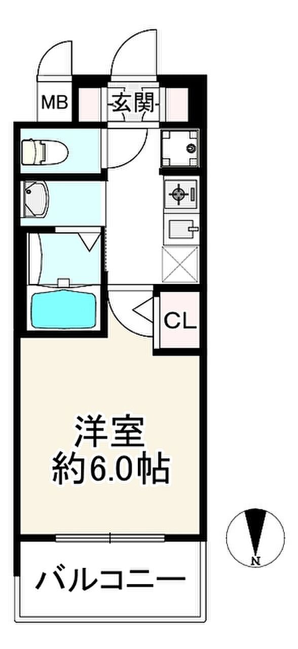エステムコート新大阪XIIIニスタ(1K) 3階の間取り図