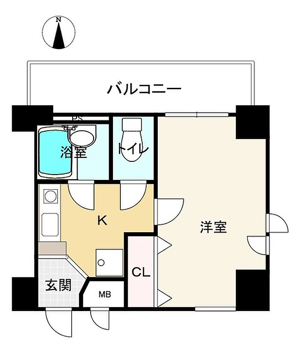 エステムコート梅田北(1K) 10階の間取り図