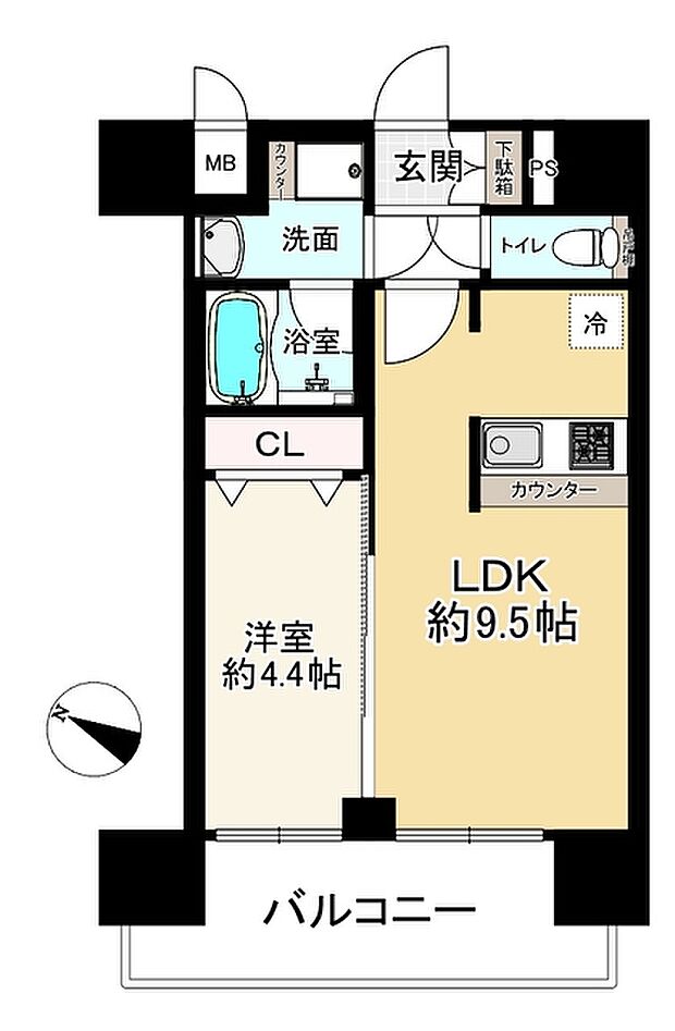 プレサンス大阪天満リバーシア(1LDK) 10階の内観