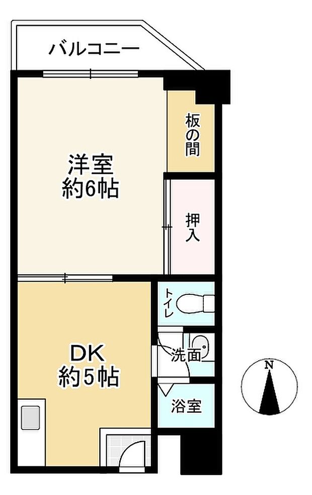 メゾン北梅田(1DK) 4階の間取り図