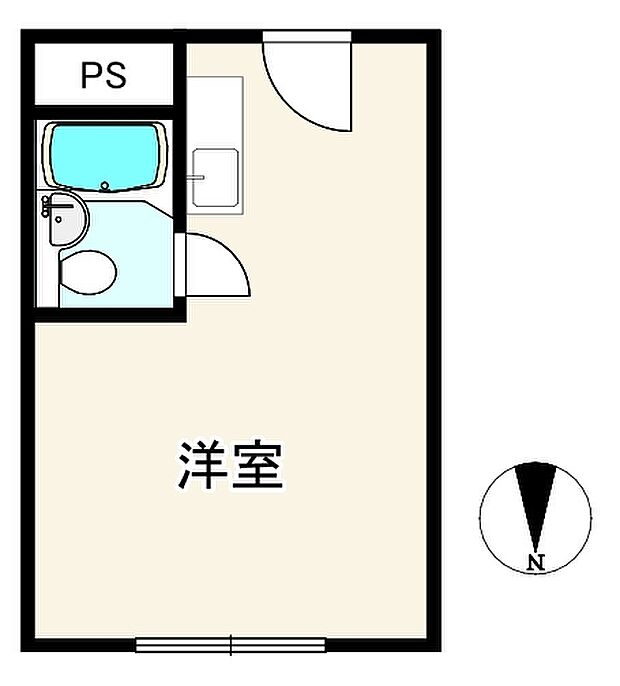 メガロコープ福島(1R) 5階の間取り図
