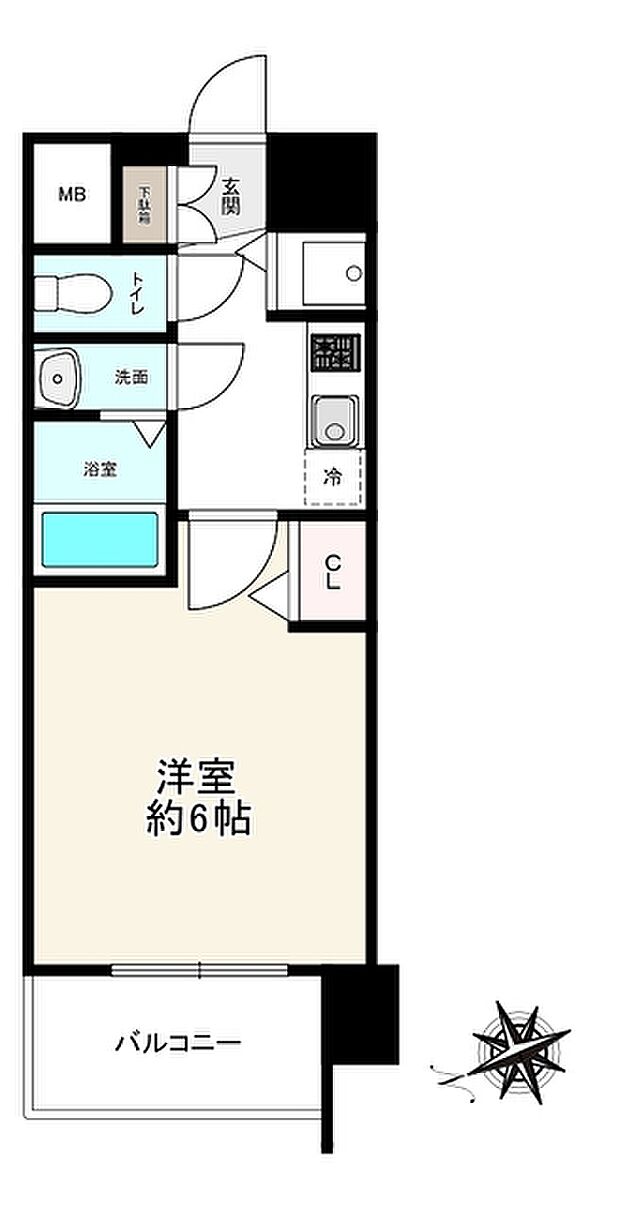 アドバンス大阪グロウスII(1K) 10階の間取り図