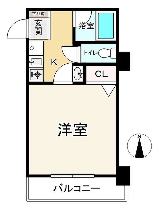 エスティライフ梅田北(1K) 4階の間取り図