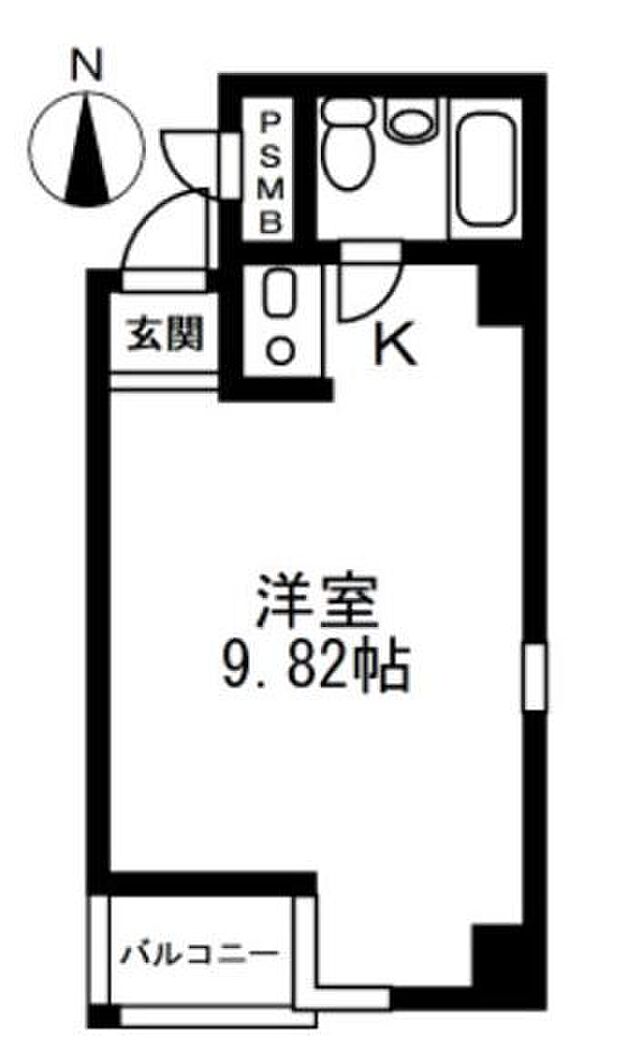 梅田ベイスワン(1K) 4階の間取り図