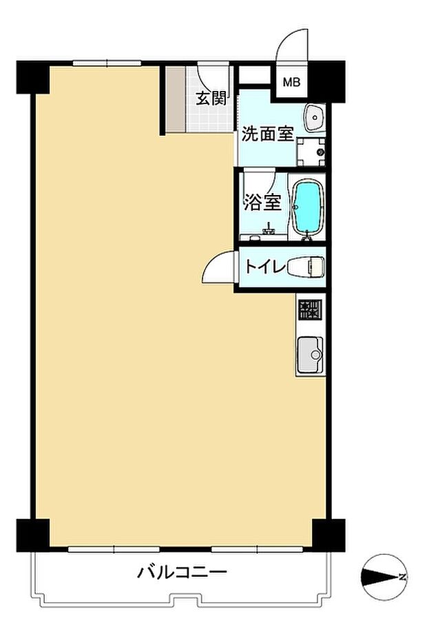エーデルハイム関目(1R) 4階の間取り図