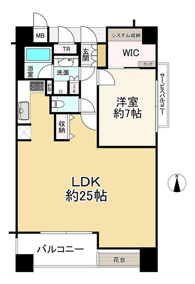 アルス心斎橋ＵＮＡＧＩＤＡＮＩ(1LDK) 3階の間取り図