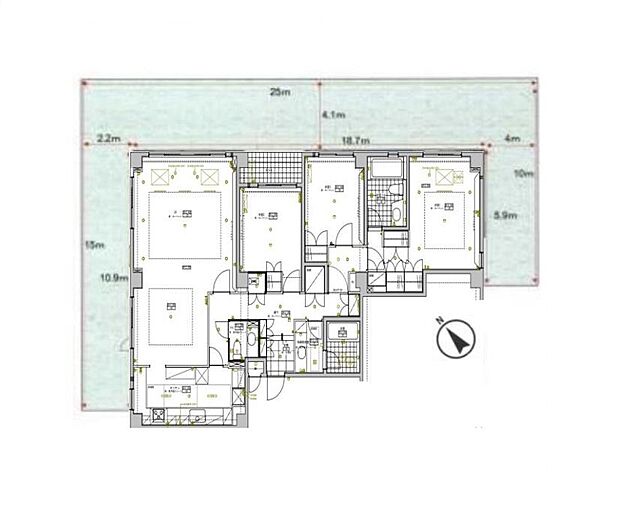 白金三光坂パークマンション(3LDK) 1階の間取り図