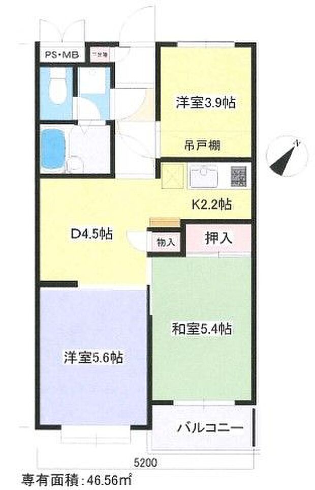 東武東上線 上福岡駅まで 徒歩17分(3R) 3階の内観