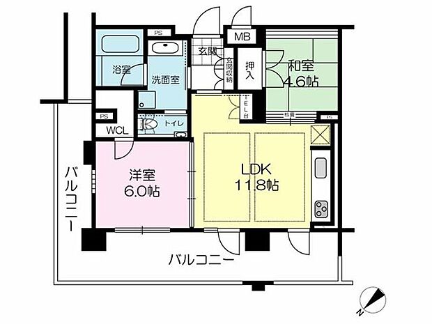 エイジングコート堺東(2LDK) 15階/1401の内観