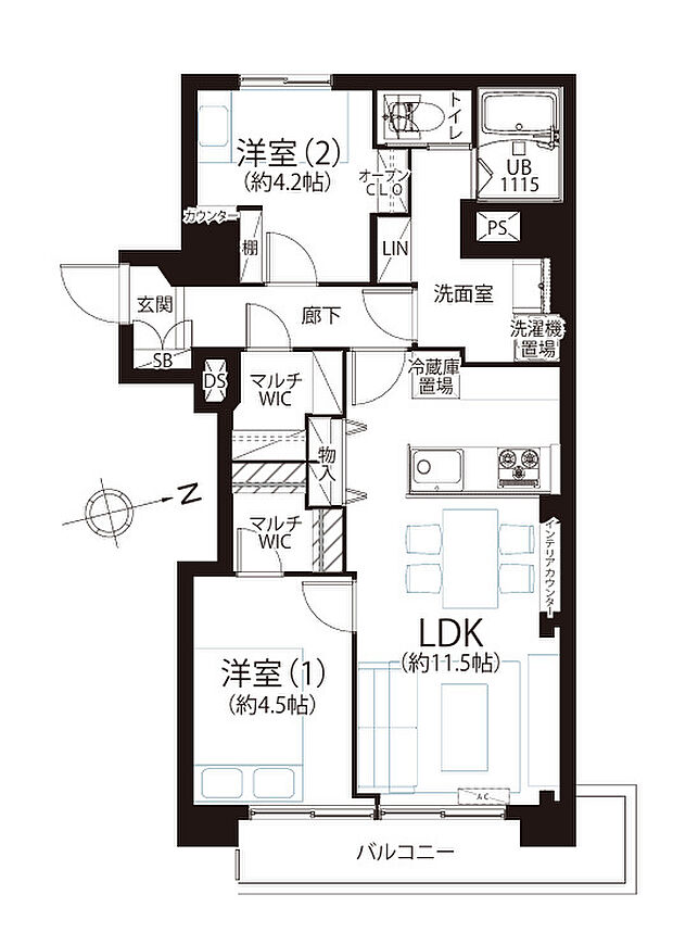 プチモンド新宿の間取り