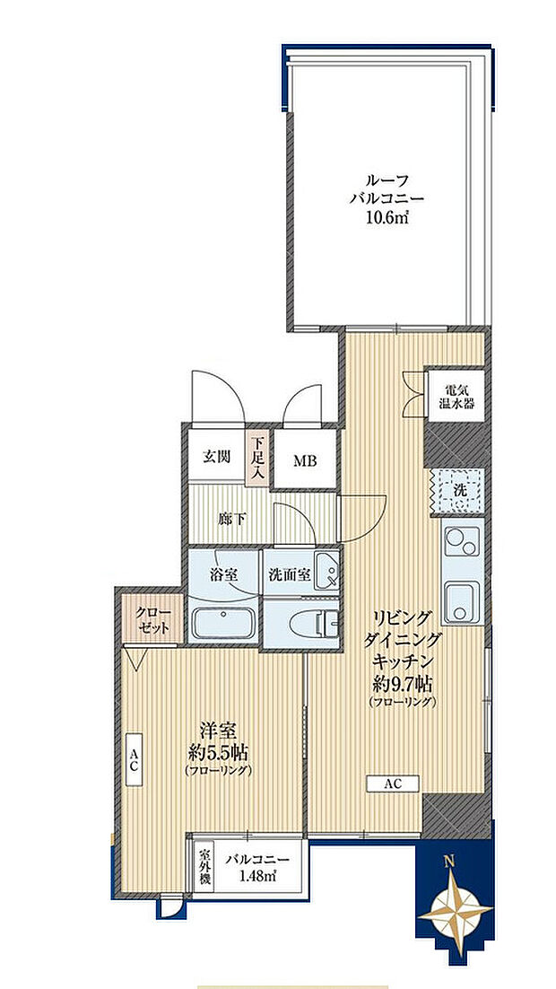 上野ダイカンプラザCity(1LDK) 8階の内観
