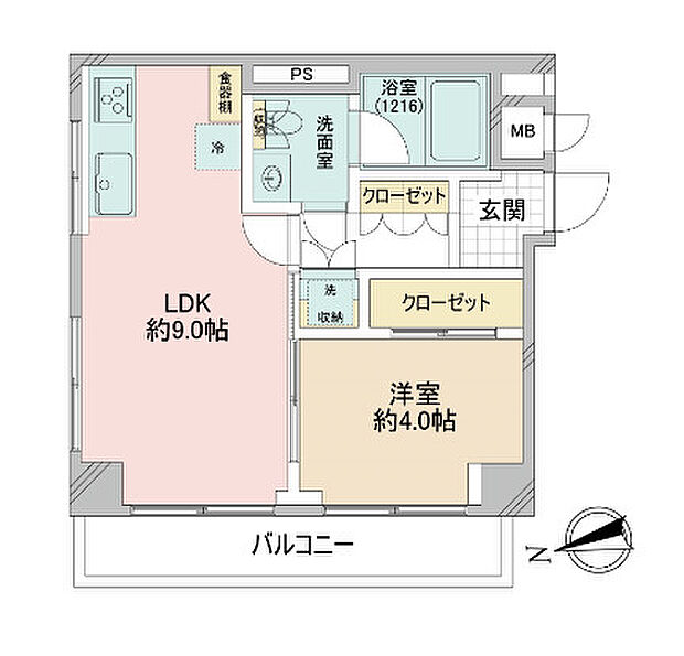 五反田コーポビアネーズ(1LDK) 6階の内観