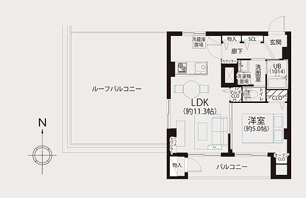 富士見台マンション(1LDK) 6階/611号室の内観