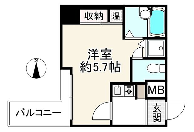 シティライフ・ディナスティ新大阪(1K) 8階の間取り図