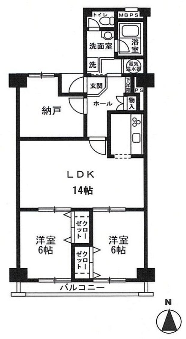 チサンマンション新大阪10番館(2SLDK) 2階の内観