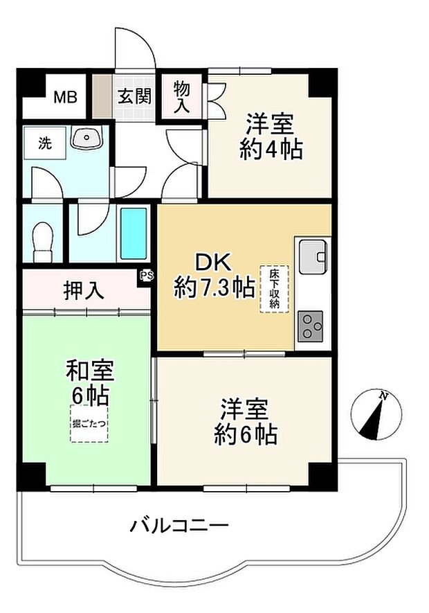ビバリーハウス須磨弐番館(3DK) 2階の内観