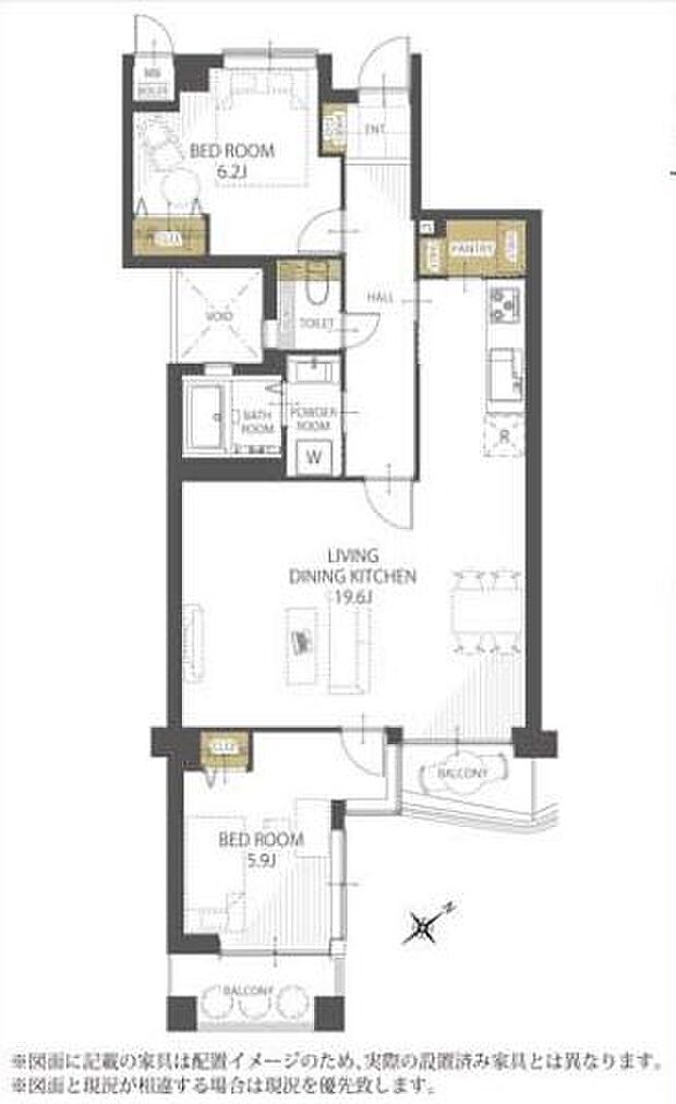 シティマンション南福岡II(2LDK) 3階/302の間取り図