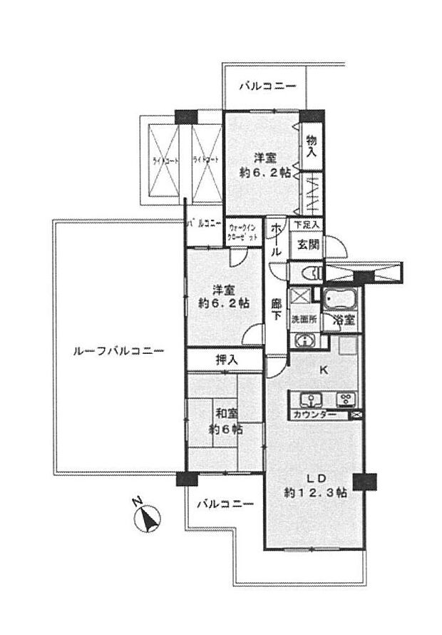 小田急小田原線 愛甲石田駅まで 徒歩15分(3LDK) 4階の内観