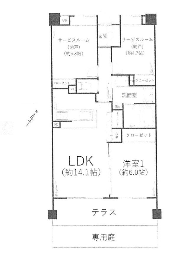 小田急小田原線 愛甲石田駅まで 徒歩10分(3LDK) 1階の間取り図