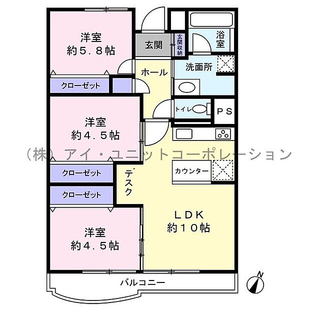 新日本サンライズ行徳(3LDK) 1階の内観