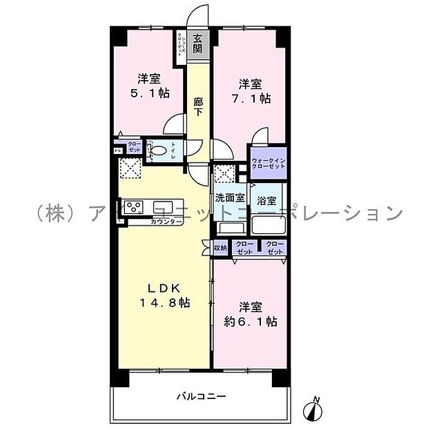 ソフィア習志野台(3LDK) 2階の内観