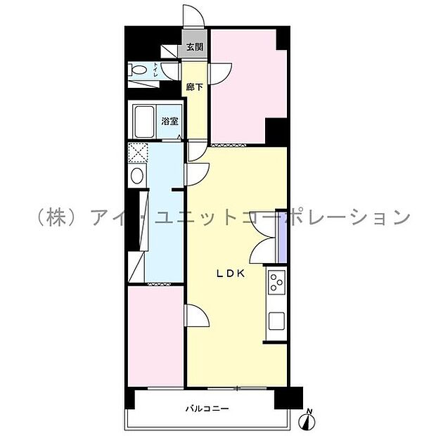 日商岩井新小岩マンション(2LDK) 2階の間取り図