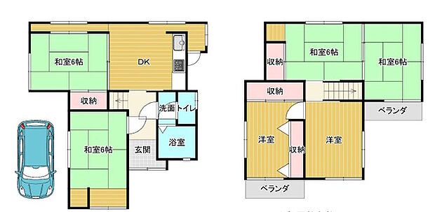 近鉄南大阪線 恵我ノ荘駅まで 徒歩21分(6DK)の内観