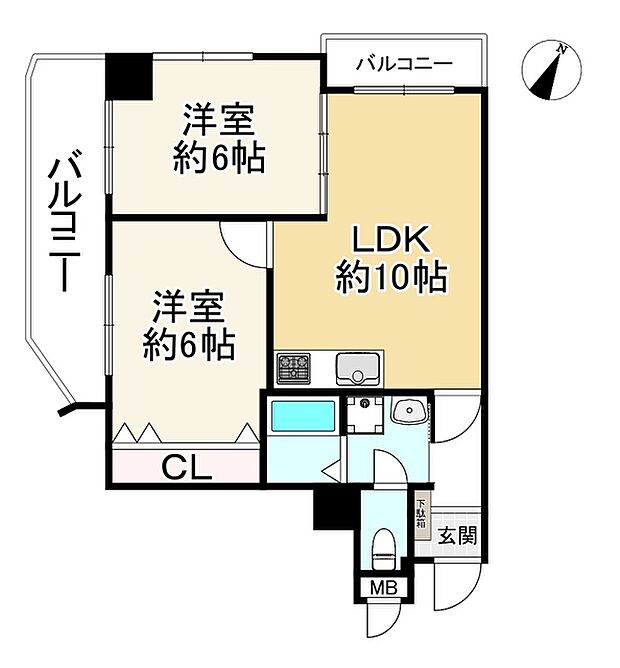 プリオーレ神戸(2LDK) 2階の内観