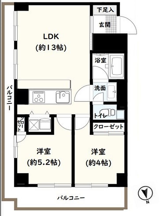 仲町山屋マンション(2LDK) 3階の内観