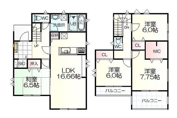 角田市角田　1号棟(4LDK)の内観