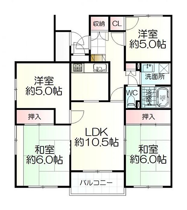 米ケ袋第2パークマンション(4LDK) 4階の内観