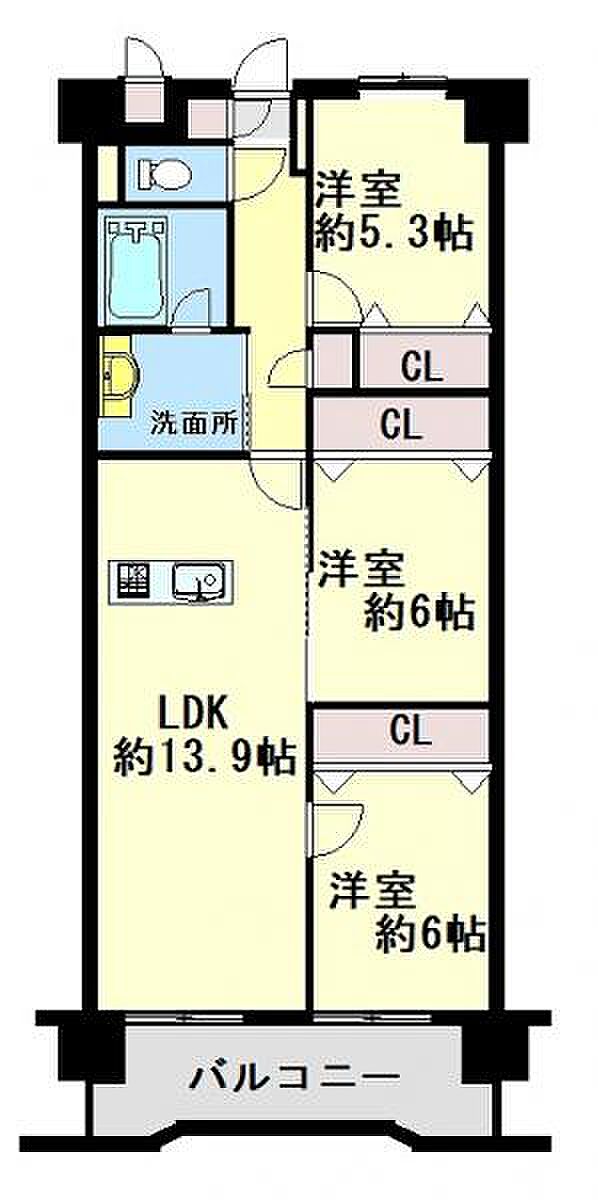 ボザール仙台南(3LDK) 3階の内観