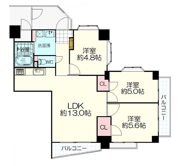 セザール富沢(3LDK) 1階の内観