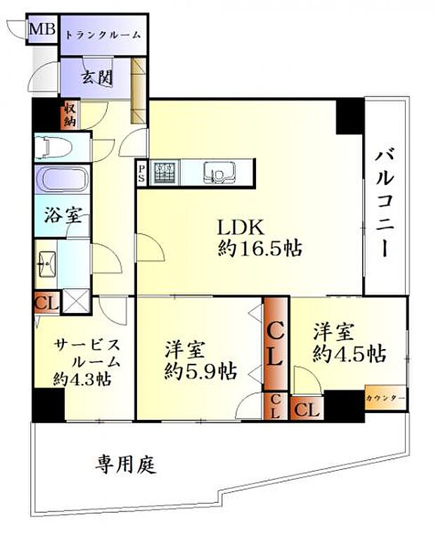 ＴＯ−ＢＥ泉市名坂マンション(2SLDK) 1階の内観