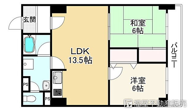 京都二条ハイツ(2LDK) 9階の内観