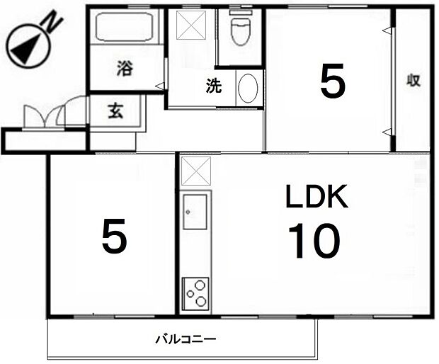 オーナーチェンジ入間黒須団地 7号棟(2LDK) 2階/2の内観