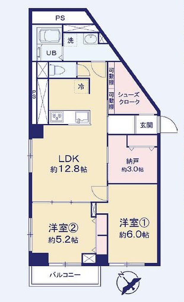 東武越谷サンライトマンション(2SLDK) 2階の内観