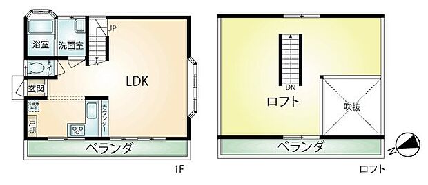 コンパクトな戸建です。LDK＋ロフトという内容。