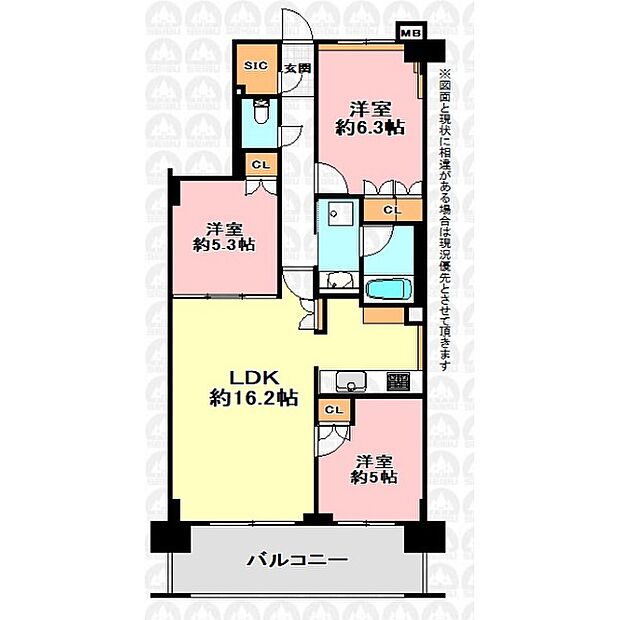 コージーコート浦和(3LDK) 2階の間取り図