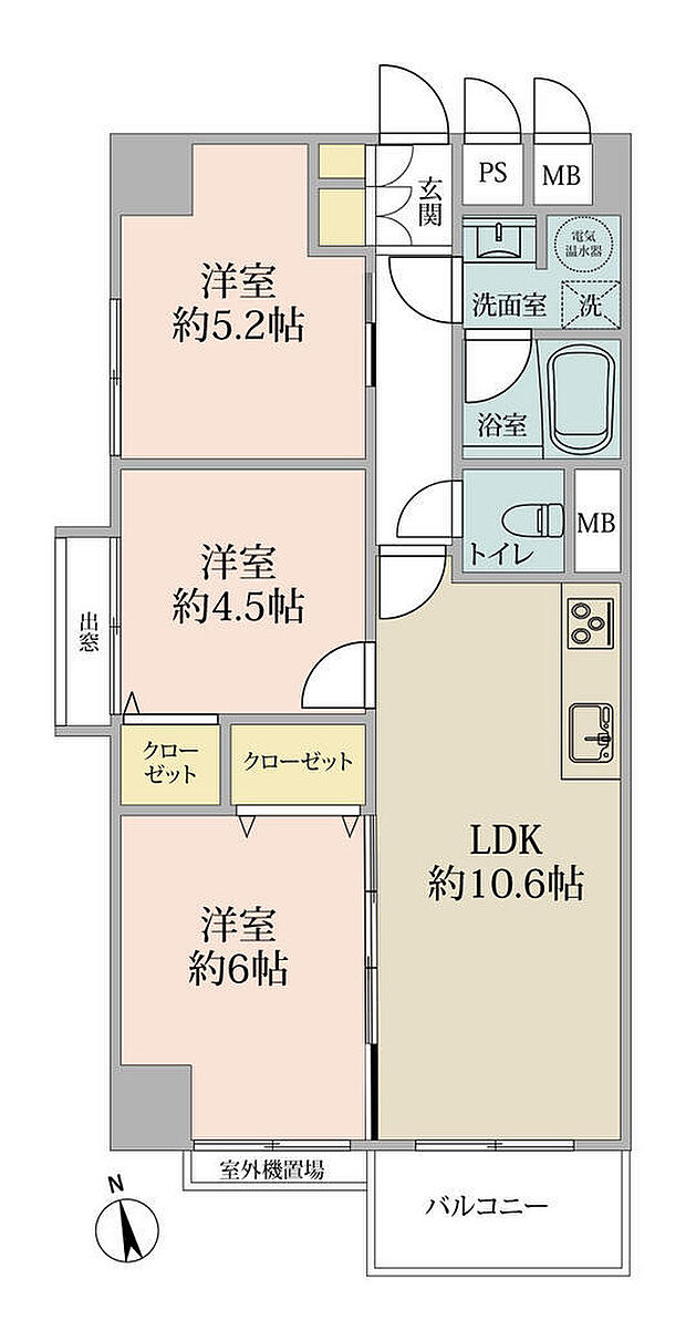 西武新宿線 田無駅まで 徒歩7分(3LDK) 2階の内観