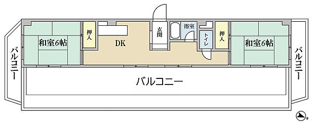 大塚コーポビアネーズ(2DK) 4階の内観