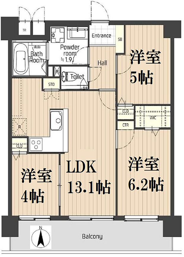 ライオンズマンション南越谷(3LDK) 2階/203の内観