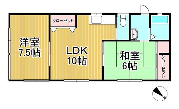 東武伊勢崎・大師線 新越谷駅まで 徒歩25分(2LDK)の内観